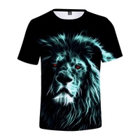 Camiseta con estampado 3d de animal, venta al por mayor, de fábrica, venta directa, nuevo diseño
