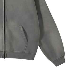 Nouveaux hommes personnalisés conception OEM impression numérique écologique poids lourd hiver polaire fermeture éclair sweats à capuche avec couleurs et Logo personnalisés - Product Image 5