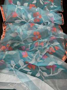 RESHOM MOSLIN Saree fait main pour mariages et filles - Product Image 6