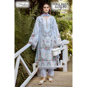 Direct Factory Supply Highest Selling Heavy Lawn Cotton With Embroidery <b>Chikankari</b> Wedding Wear <b>Suit</b> <b>Suit</b> Collection for Sale - Product Image 1