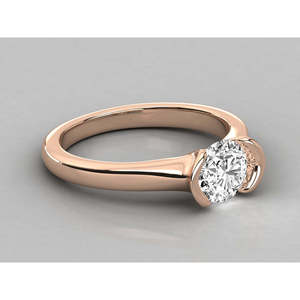 Bague solitaire en or 10 carats pour femmes, diamant cultivé en laboratoire - Product Image 1
