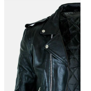 Chaquetas de cuero suave de piel de cordero de motorista acolchado genuino 100% para hombre, chaqueta de cuero de Color personalizado para hombre - Product Image 5