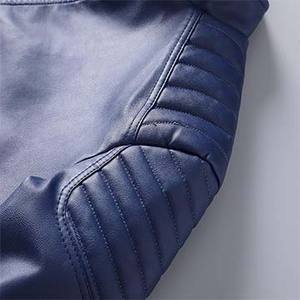 Chaqueta de Cuero Ligera y Elegante para Hombre, Estilo Urbano, Cuello Alto, Temporada de Invierno, Precio de Oferta - Product Image 5