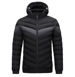 <b>Mens</b> winter puffer <b>jacket</b> lightweight warm hooded coat waterproof quilted outerwear windproof for outdoor <b>travel</b> - Product Image 1