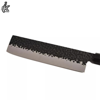 Ensemble de couteaux de cuisine faits à la main gravés sur mesure, 6 pièces, lame en acier Damas, couteau à éplucher en acier au carbone, pour cadeau de table