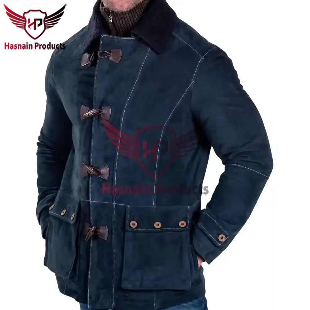 Fabbrica di qualità Premium ha offerto direttamente un cappotto in vera pelle scamosciata per gli uomini a prezzi imbattibili-Slim Fit alla moda da uomo