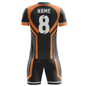 2025 Venta al por mayor de alta calidad diseño personalizado y logotipos 100% poliéster unisex fútbol uniforme completo con impresión personalizada sublimación - Product Image 5