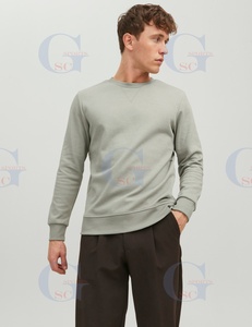 Top Trending Mens Sweat Shirts with High Quality Fleece <b>Material</b> Custom Made Blank Sweat Shirt Single Color Plain Sweat Shirt - Product Image 3