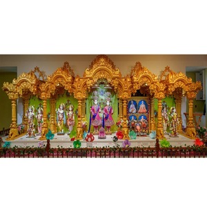 ศาลเจ้าไม้ขนาดใหญ่สำหรับวัดศรีลักษมีนารายณ์ในสหรัฐอเมริกา วัดอิสกคอน ดีเอสทีเอ็กซ์ปอร์ตส์ รับสั่งทำศาลเจ้าไม้สักคุณภาพสูง ทนทาน สำหรับพิธีกรรมในสหราชอาณาจักร - Product Image 1