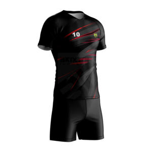 Ensemble d'uniformes de football personnalisés entièrement imprimés, légers, respirants, extensibles dans quatre directions, antibactériens, tissu à séchage rapide, maillot par sublimation - Product Image 3