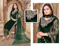 Salwar pakistanais moderne et ethnique, non cousu, en soie Georgette multicolore, brodé, au design personnalisé et élégant, idéal pour les occasions festives.