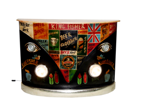 เคาน์เตอร์บาร์สูงสไตล์อุตสาหกรรมทำจากไม้มะม่วงแข็งแรงเฟอร์นิเจอร์ร้านอาหาร - Product Image 3