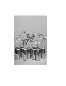 Florero de metal moderno hecho a mano, elegante diseño contemporáneo para agregar un toque sofisticado a cualquier espacio - Product Image 3