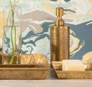 Made In India Brass Liquid Soap <b>Bottle</b> Brass Metal Dispenser for <b>Bathroom</b> Decorative Item at Lower Price - Product Image 1