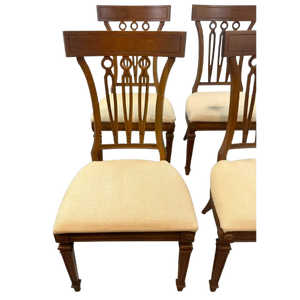 Vintage Mahogany Dining <b>Chair</b> Wooden Cross Back Side <b>Chair</b> Upholstered Seat for Dining Room - Product Image 6