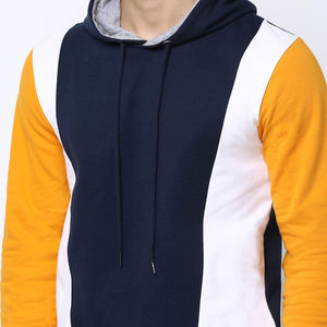 Pull thermique d'hiver à capuche décontracté pour hommes 100% coton molleton polyester Logo personnalisé brodé ODM Fourniture Technique de teinture unie - Product Image 6