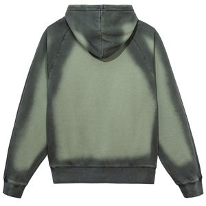 Sudadera con Capucha Personalizada Gree Oversize de Algodón 100% de Alto Gramaje para Hombre, con Lavado Ácido, Efecto Desgastado por el Sol y Rasgaduras, Ideal para Otoño - Product Image 2