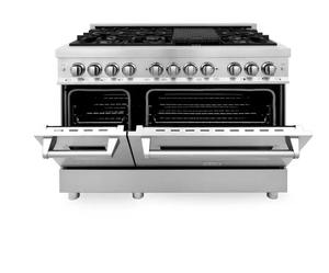 Venta Caliente: Refrigerador Industrial de 48 Pulgadas y 6.0 Pies Cúbicos Estufa de Cocina de Doble Combustible con 7 Quemadores y 2 Hornos Eléctricos, Diseño Moderno de Acero Inoxidable, OEM - Product Image 2