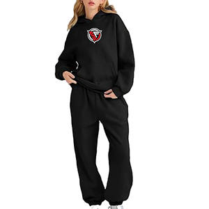 ชุดออกกำลังกายฟิตเนส2ชิ้นสำหรับผู้หญิงชุดออกกำลังกายฟิตเนสแบบปกติมีฮู้ดแขนยาวสำหรับใส่วิ่งออกกำลังกายในฤดูหนาวออกแบบโลโก้ได้ตามต้องการ - Product Image 4