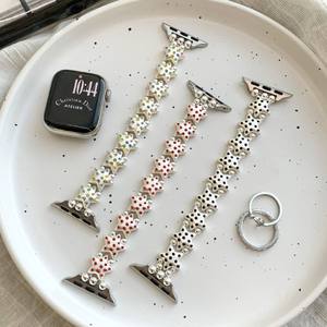 Correa <span class=keywords><strong>de</strong></span> Reloj Hecha a Mano con Cuentas <span class=keywords><strong>de</strong></span> Estrella <span class=keywords><strong>de</strong></span> Aleación <span class=keywords><strong>de</strong></span> Zinc para <span class=keywords><strong>Apple</strong></span> <span class=keywords><strong>Watch</strong></span>, Correa Elástica <span class=keywords><strong>de</strong></span> Moda para Reloj Inteligente con Diseño <span class=keywords><strong>de</strong></span> Estrella para Mujer - Product Image 2