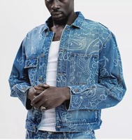 Veste en jean pour homme 2024 PREMIUM STRETCH DENIM 100% coton BLEU, longueur normale, fine, 4 poches, décontractée