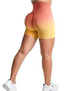 กางเกงโยคะขาสั้นไร้ตะเข็บเอวสูงของผู้หญิงผ้าสแปนเด็กซ์/ ไนลอนรีไซเคิลชุดออกกำลังกายในยิมปิดเอวได้แบบยืดหยุ่น - Product Image 2