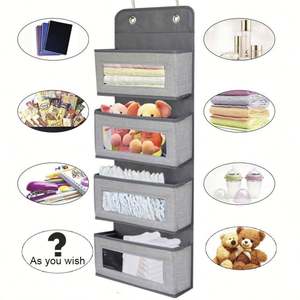 Organisateur de sac à main suspendu à 6 poches, très vendu, pour placard, sac de rangement transparent, organisateur de sac à main double face - Product Image 3