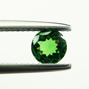 Piedra preciosa suelta de tsavorita verde Natural de grado de exportación 100% en piedras cortadas facetadas de forma brillante redonda mejor para joyería - Product Image 1