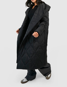 <b>Women</b> Stylish <b>Long</b> Puffer <b>Coat</b> 2025 Ultra Warm Waterproof Breathable Jacket with Hood Cotton Filling <b>Winter</b> Outerwear - Product Image 1