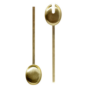 ช้อนทองเหลืองสำหรับใช้ในครัวเรือนช้อนส้อมสลัด - Product Image 6