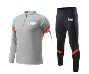 Nombre del equipo Logos Chándal Conjuntos de fitness Chándal de lana para hombre Lujo de 2 piezas con cremallera Ropa de entrenamiento Logos personalizados Chándal - Product Image 1