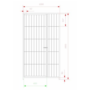Boîte pour chien isolée de 300x200x180 cm de hauteur avec couvercle de galvanisation à chaud Meubles de camping pour animaux de compagnie - Product Image 3