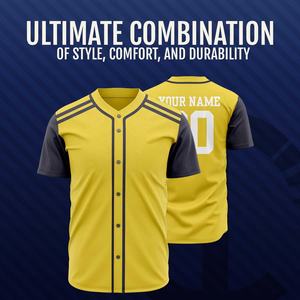 Custom Summer Baseball Jersey Personalized Team Name <b>Number</b> Breathable 100% Polyester High Quality V-neck Men's Sportswear for - Product Image 3