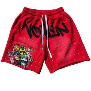 High Quality Screen Printing Front Customized Embroidery 100% Cotton High Waist <b>Elastic</b> Waist Quick Dry Mens Shorts 220 GSM - Product Image 1