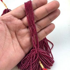 Cuentas Redondas Lisas de Rubí Rojo Natural de Alta Calidad Premium de 2 mm a 3 mm para la Elaboración de Joyería Fina - Product Image 4