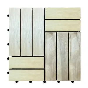 Wooden Floor for Outdoor Furniture Deck Tile 300 x300x19mm Acacia interlock tile For outdoor patio - M77