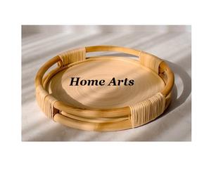 Ensemble de 4 plateaux de service en bois faits à la main, différentes tailles et formes, plateau de service pour le thé et le café par Home Arts - Product Image 2