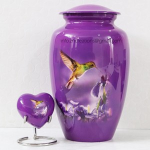 โกศใส่เถ้ากระดูกของมนุษย์ขี้เถ้าทองเหลืองรูปภาพแกะสลักทำด้วยมือผู้ผลิตสำหรับงานศพ - Product Image 2