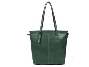 Sac fourre-tout en cuir véritable vert foncé pour femme, grand sac à main pour ordinateur portable, bandoulière unique, fermeture éclair, style chic, sacoche de bureau - Product Image 4