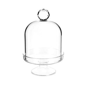 Exquisito Soporte para Pastel de Cristal con Cúpula Diseñado para Impresionar a los Invitados Durante Celebraciones y Cenas Formales - Product Image 1