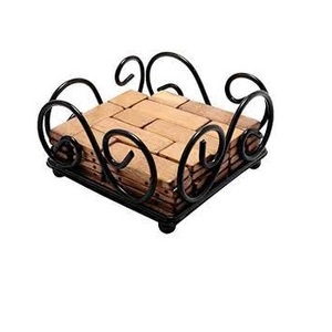 Mayorista de tapetes y almohadillas de madera Diseño personalizado Posavasos de madera oscura de nogal Exportador de posavasos de madera natural - Product Image 6