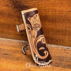 Nouveau porte-drapeau en cuir usiné à la main Durable avec botte de drapeau d'étrier pour selles de cheval accessoires de support de drapeau pour l'entraînement de cheval - Product Image 1