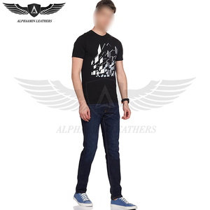 Black Color Good <strong>Supplier</strong> With Own Logo Premium Quality OEM ODM Service <strong>Unique</strong> <strong>Design</strong> Smart Casual 100% Cotton Men's T-Shirt - Product Image 4