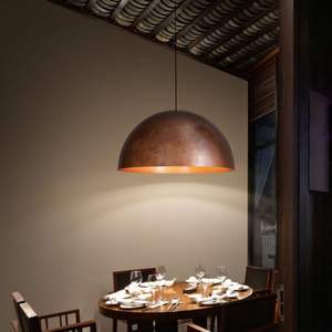 Lámpara Colgante de Cobre para Iluminación Moderna de Sala de Estar, Mejora el Ambiente Interior con un Brillo Metálico Cálido y un Diseño Elegante - Product Image 2