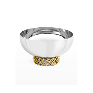 ชามเสิร์ฟอาหารสำหรับตกแต่งทำด้วยมือทำด้วยมือทำจากโลหะพร้อมชุบทองและนิกเกิล - Product Image 5