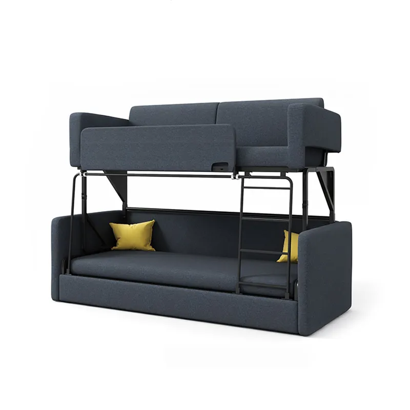 Folding sofa bed with high and low bunk beds for study and bedroom multifunctional bunk bed