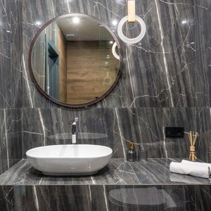 White Bathroom <b>Vanity</b> Set 120 cm with Touch <b>LED</b> Mirror and Ceramic Basin Modern Bathroom Cabinet Made in Turkey - Product Image 3