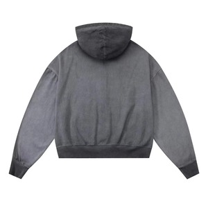 Sweat à capuche unisexe en polaire chaud avec strass, 100% coton, logo personnalisé, streetwear d'hiver, commandes en gros - Product Image 2