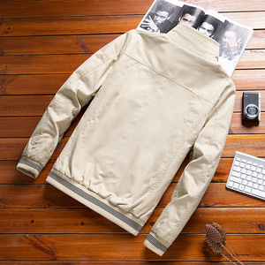 ... Chaqueta bomber ligera para hombre, tela transpirable, cierre frontal con cremallera completa, perfecta para viajes informales en capas y fitness al aire libre - Product Image 4