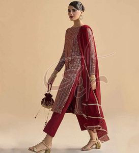 Trajes de Mujer de Marca Privada en Existencia, Diseño Único, Tallas Grandes, Formales, Ecológicos, Transpirables, de Chifón/Seda Cruda, Gran Venta - Product Image 2